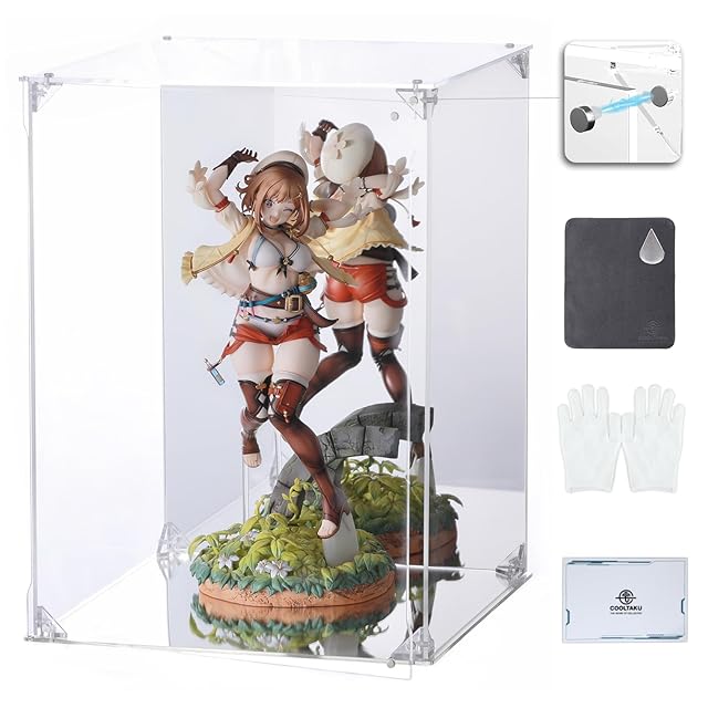 COOLTAKU フィギュアケース アクリル UVカット 台座ミラー 背面ミラー