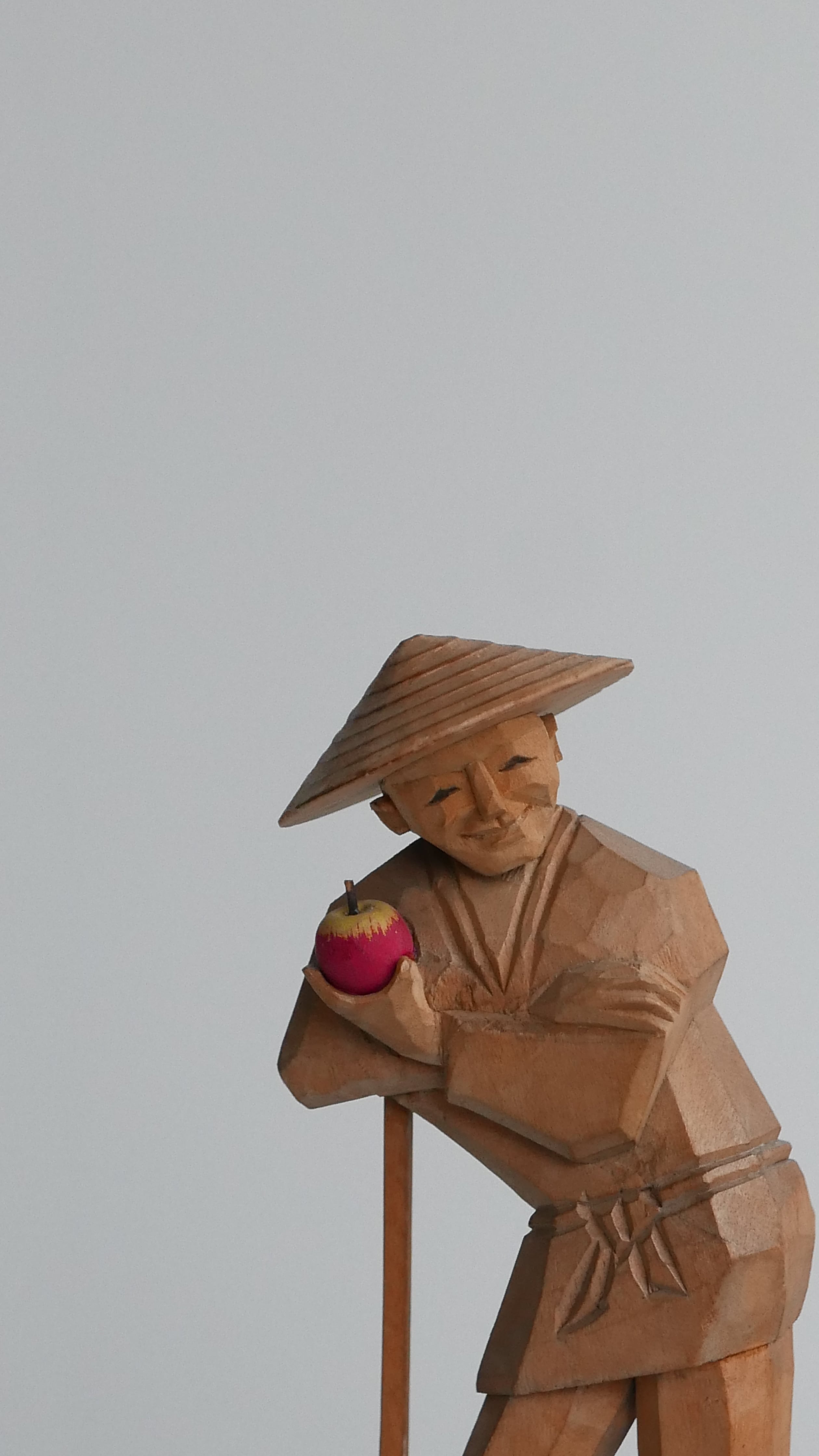 old japan wooden object , ringo farmer