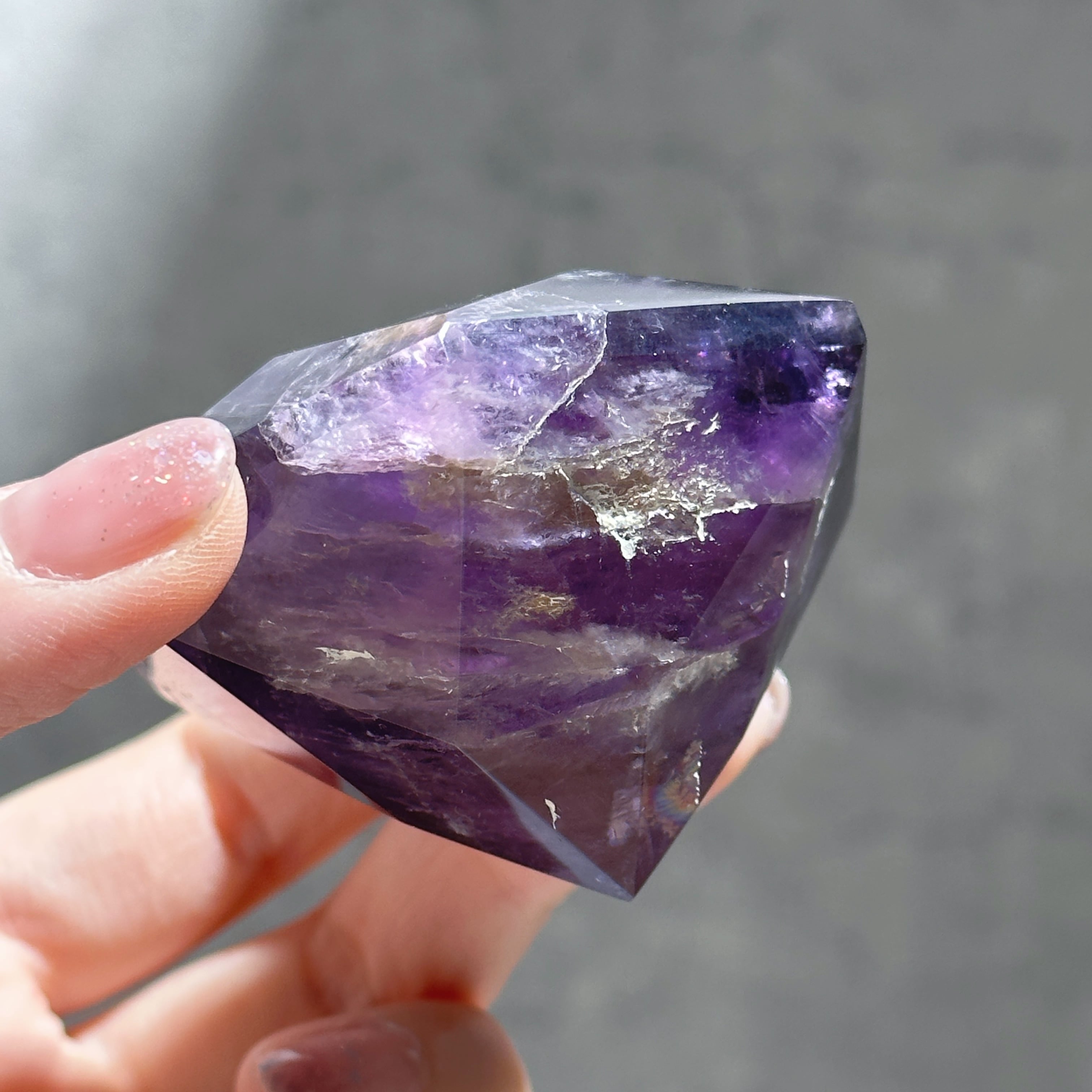 アメジスト ダイヤモンドカット01◇Amethyst Diamond◇天然石・鉱物