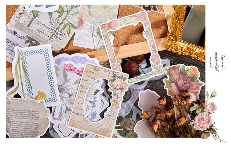 コラージュ素材セット ☆ ③ コーヒー染め風