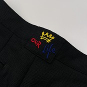 CASTELBAJAC +2 NATURE カステルバジャック ナチュール 刺繍入り ツータック スラックスパンツ サイズ 78 /ブラック/日本製