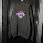 90s USA製　Hard Rock Cafe BOSTON スウェット　ブラック×赤刺繍　ハードロック