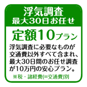 浮気調査サービス「定額１０」プラン