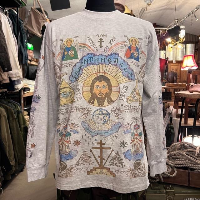 ドローイングカットソー　ジーザス　グレー