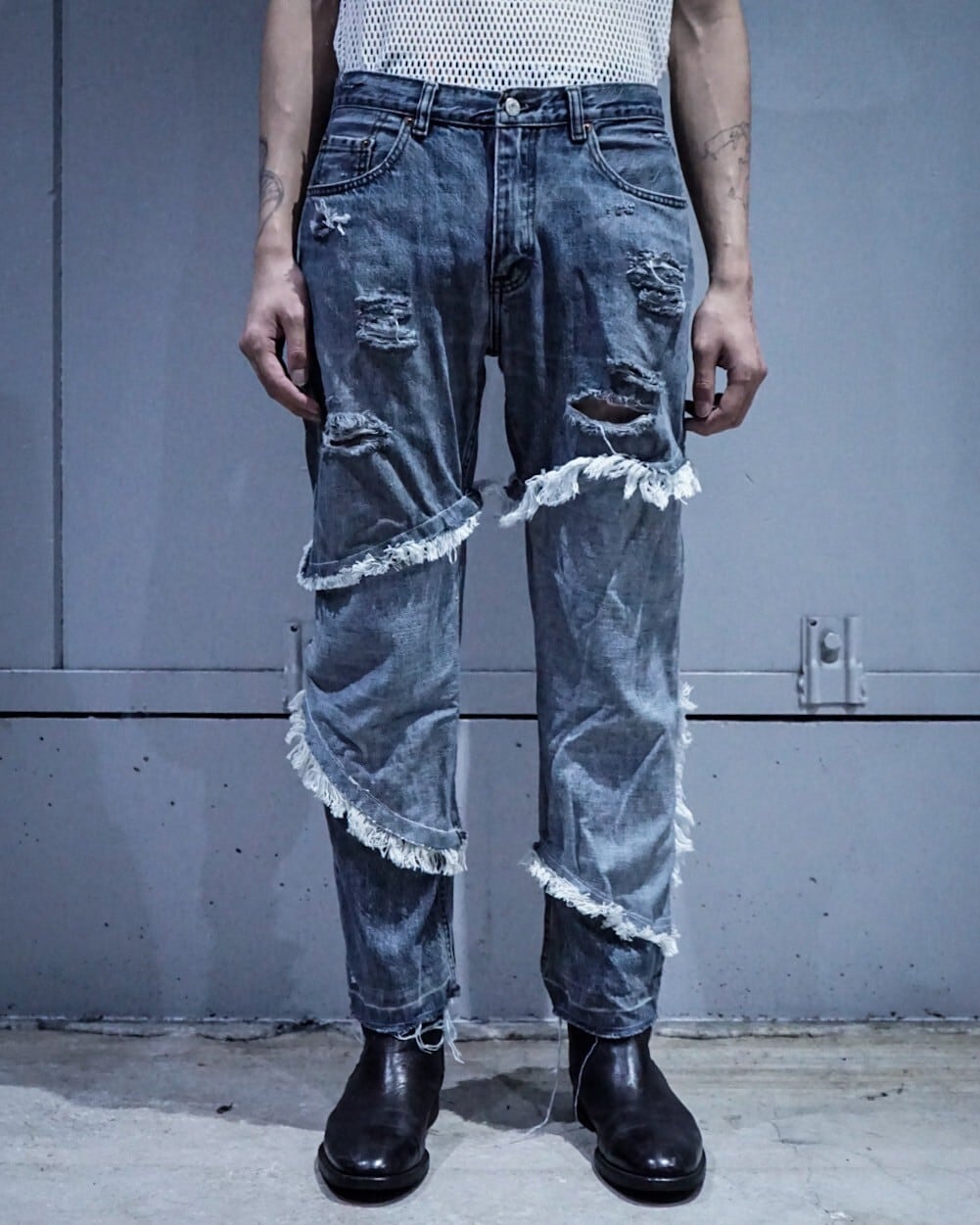 add(C)vintage】OriginalRemake denimpants純金箔正五毛三枚掛 add(C)vintage】OriginalRemake denimpants純金箔正五毛三枚掛