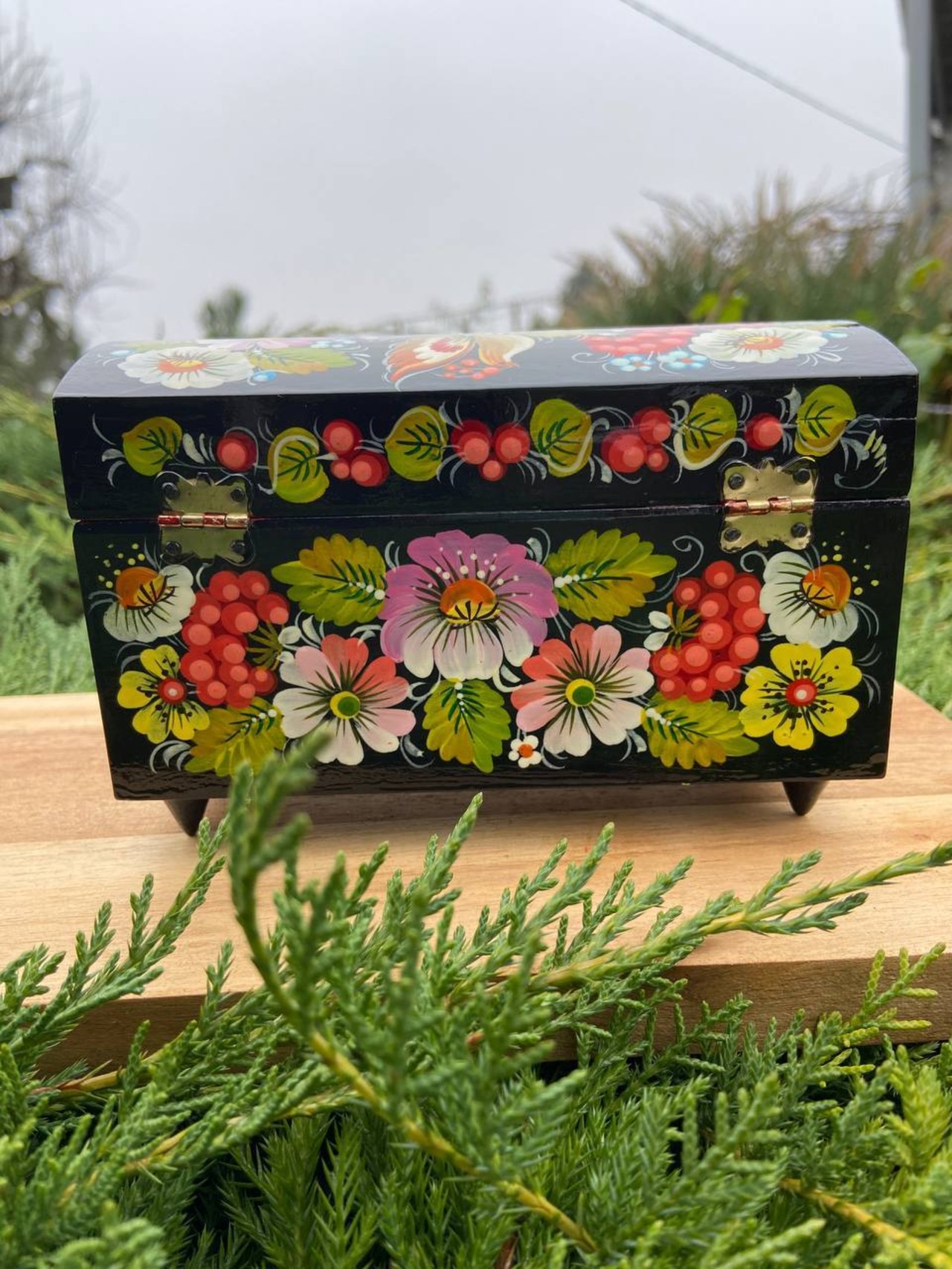 ペトリキフカ・ジュエリーボックス16 cm（Khomenko） - 7