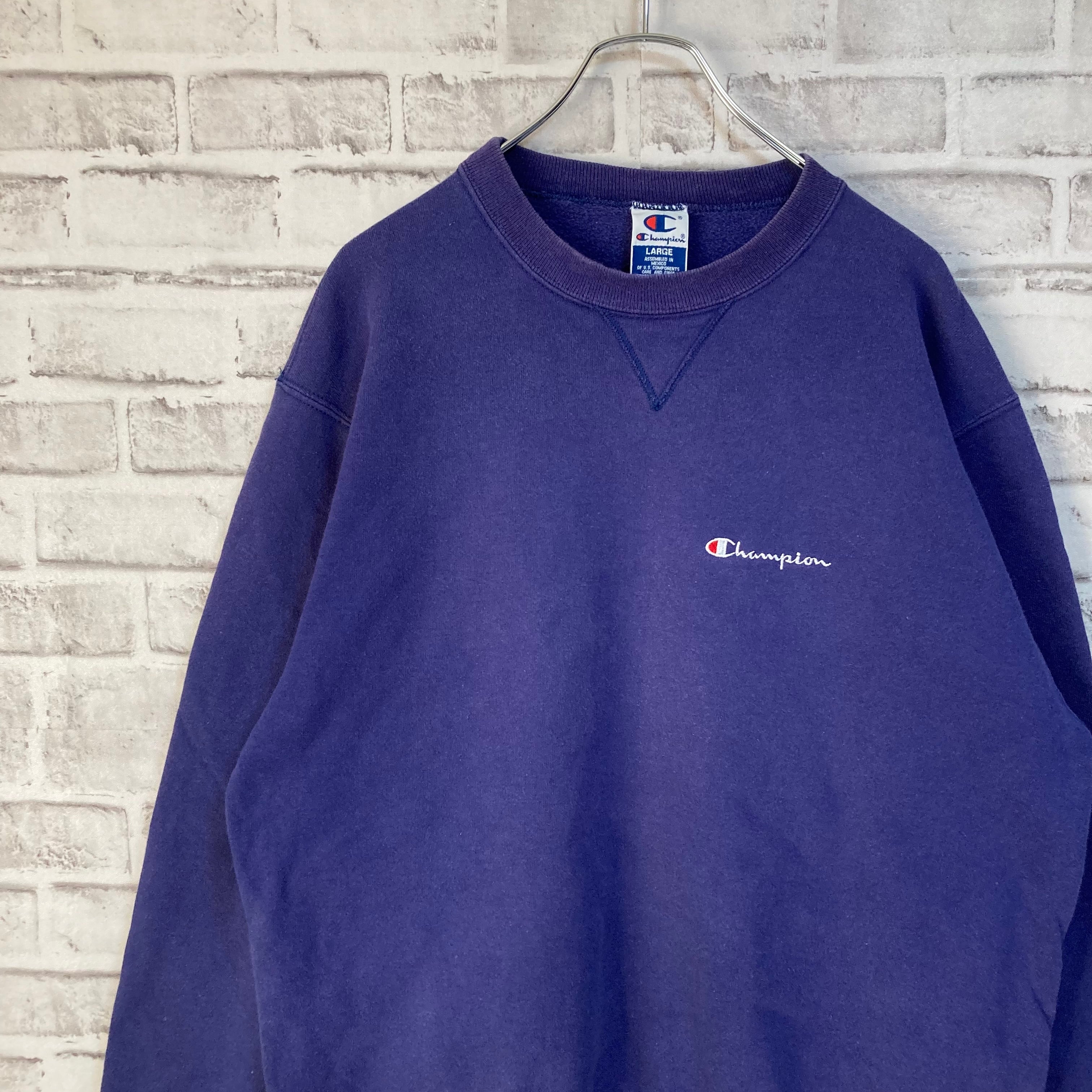 Champion チャンピオン スウェットトレーナー パープル ロゴ 90s