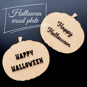 ハロウィン インテリア/ ハロウィーン プレート /かぼちゃの飾り アクリル 木製