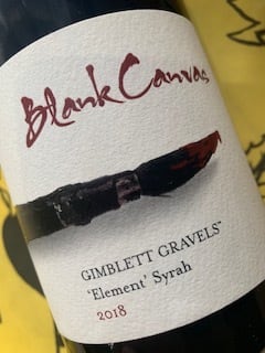 ギムレット・グラヴェルズ　エレメント・シラー　2018　ブランク・キャンヴァス　赤ワイン