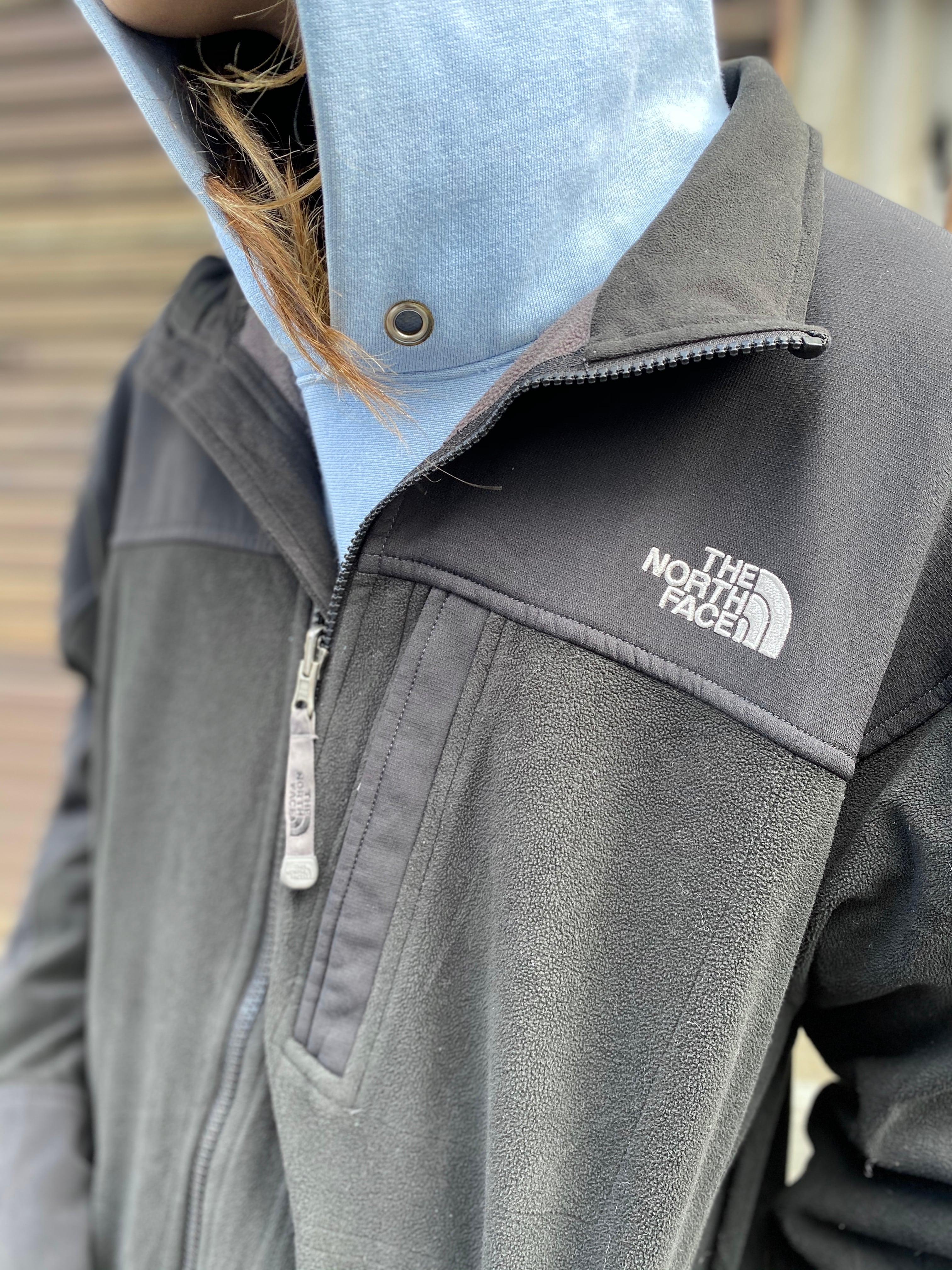 THE NORTH FACE ザ ノースフェイス WINDSTOPPER ウインドストッパー フリースジャケット ダークグレー 灰色 メンズL 古着  【アウトドアジャケット】 | cave 古着屋【公式】古着通販サイト