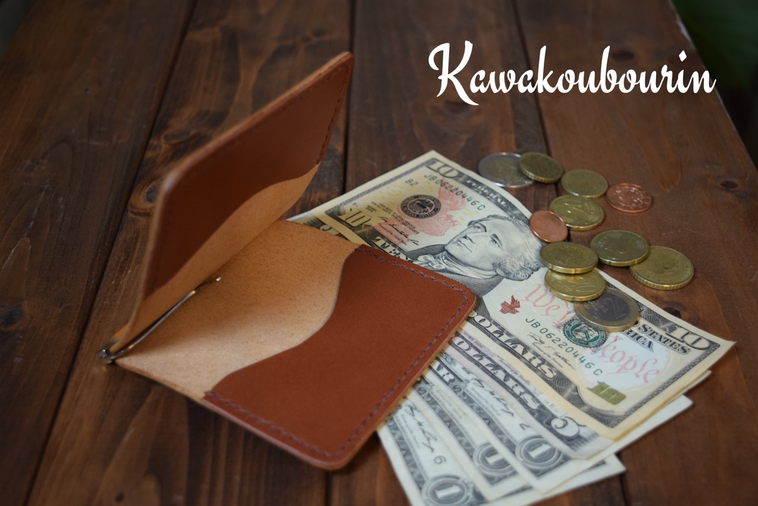 受注制作】マネークリップ シンプルタイプ（札ばさみ） (KA004b3-10