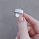 RING || 【予約商品】KAKU KAKU SQUARE RING SIZE L || 1 RING || SILVER || FDF135