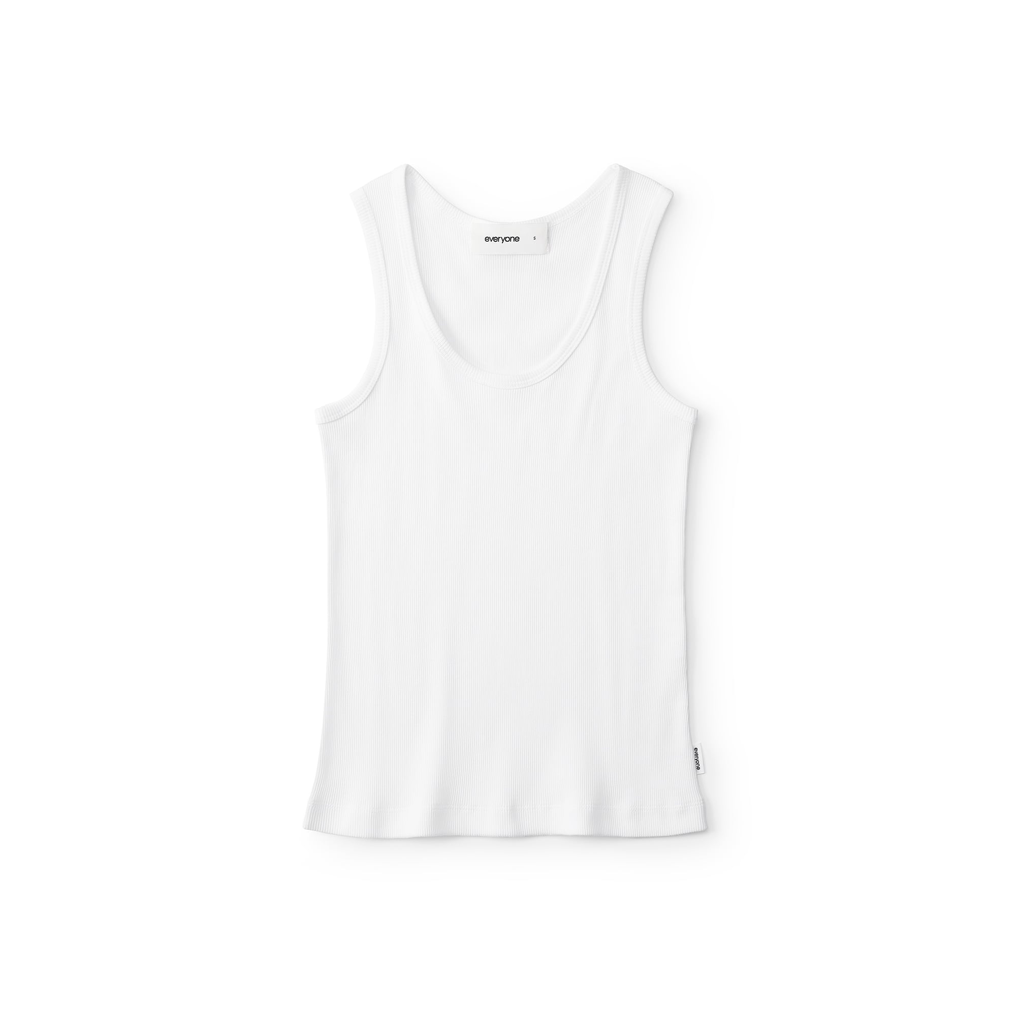 everyone 3P rib tank top (WHITE) | everyone