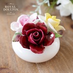 英国ロイヤルドルトン 陶花フラワーポット 薔薇 英国ヴィンテージ thumbnail 1