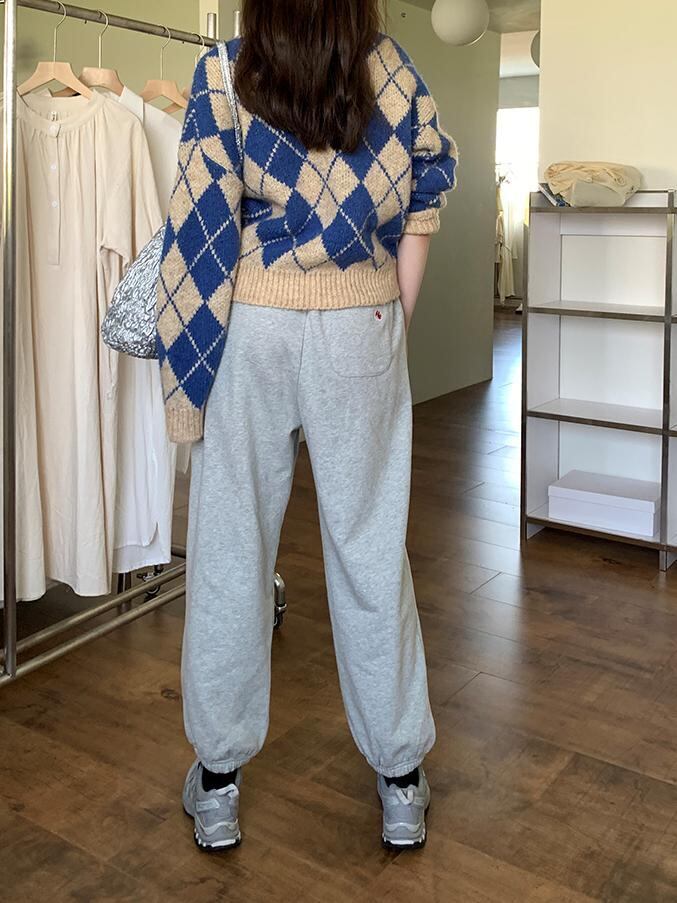 V-neck argyle knit（Vネックアーガイルニット）c-622 | konotoki