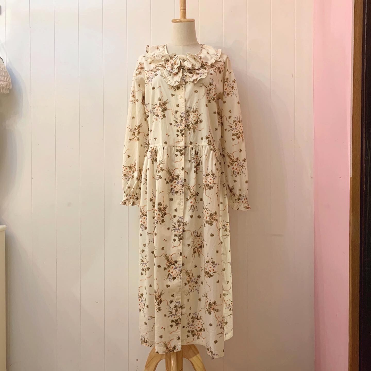 marguerite bouquet frill cotton one-piece