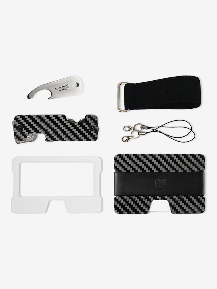 Elephant Wallet「N WALLET + O KEY・カーボン（ミニマリスト財布