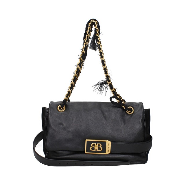 BALENCIAGA バレンシアガ レディース ショルダーバッグ レザー ブラック