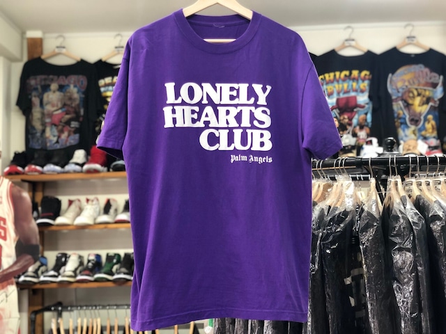 30％ OFF PALM ANGELS LONELY HEARTS CLUB TEE PURPLE XL 25JF6531