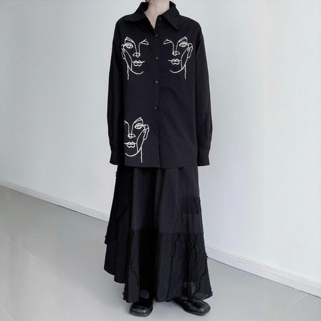 Abstract line art shirt C1508
