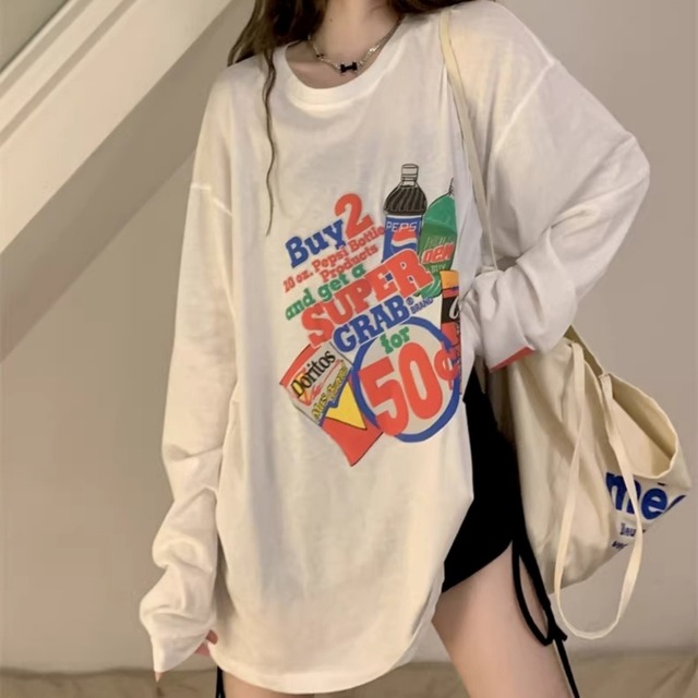ポップアートプリントルーズフォルムTシャツ 1col   R01856