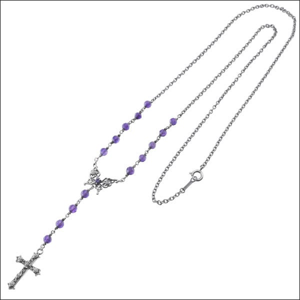 特別価格】パピヨンローズロザリオ シルバーネックレス AKP0101