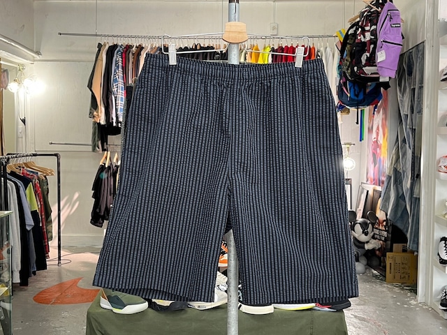 STUSSY STRIPE SEERSUCKER RELAXED SHORT NAVY XL 58649