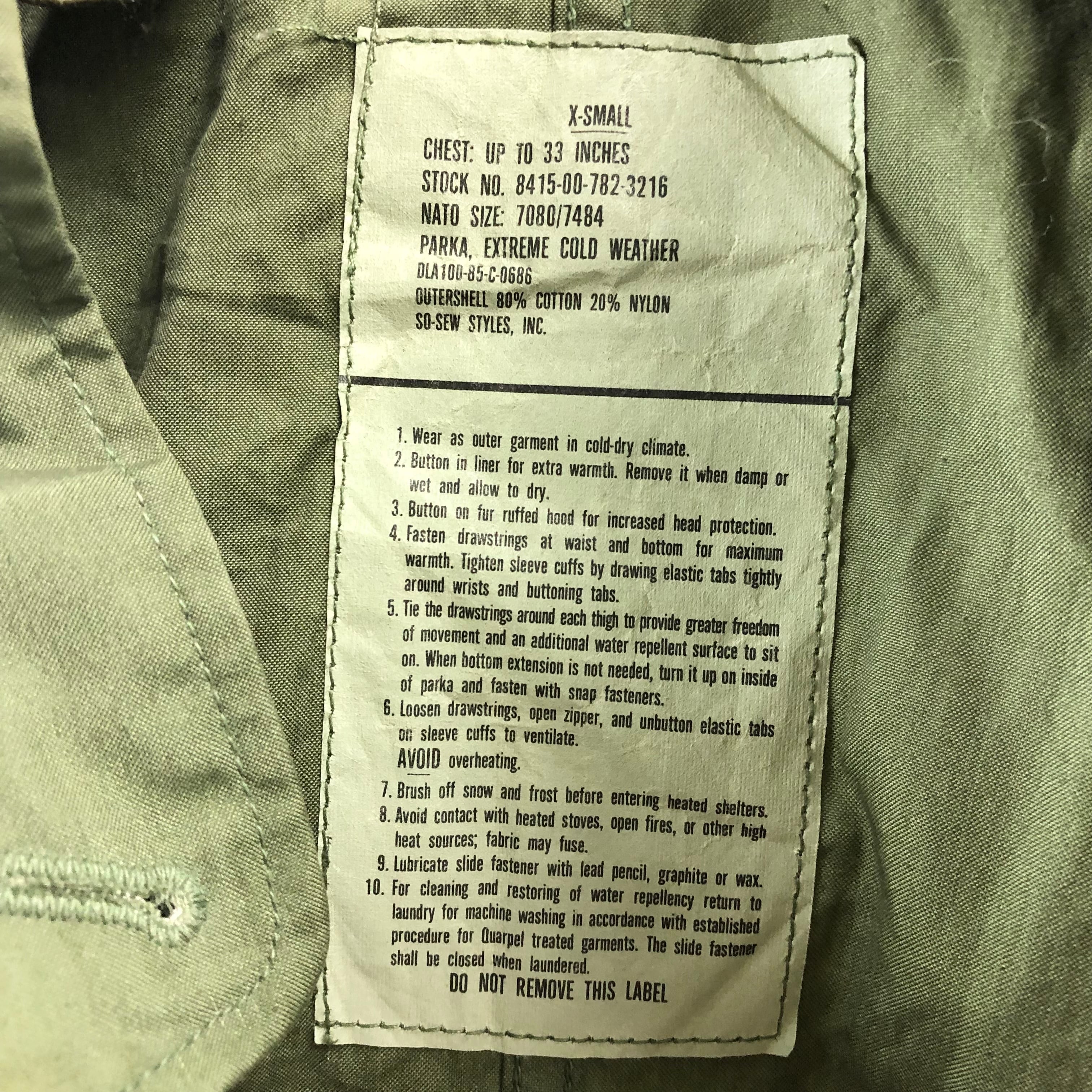 80s US ARMY M-65 』フィッシュテール パーカー モッズコート XS USED