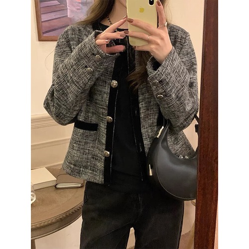 グレージャケット レディースルーズカラーカーディガンオータム ロング 秋物 77style63005426226