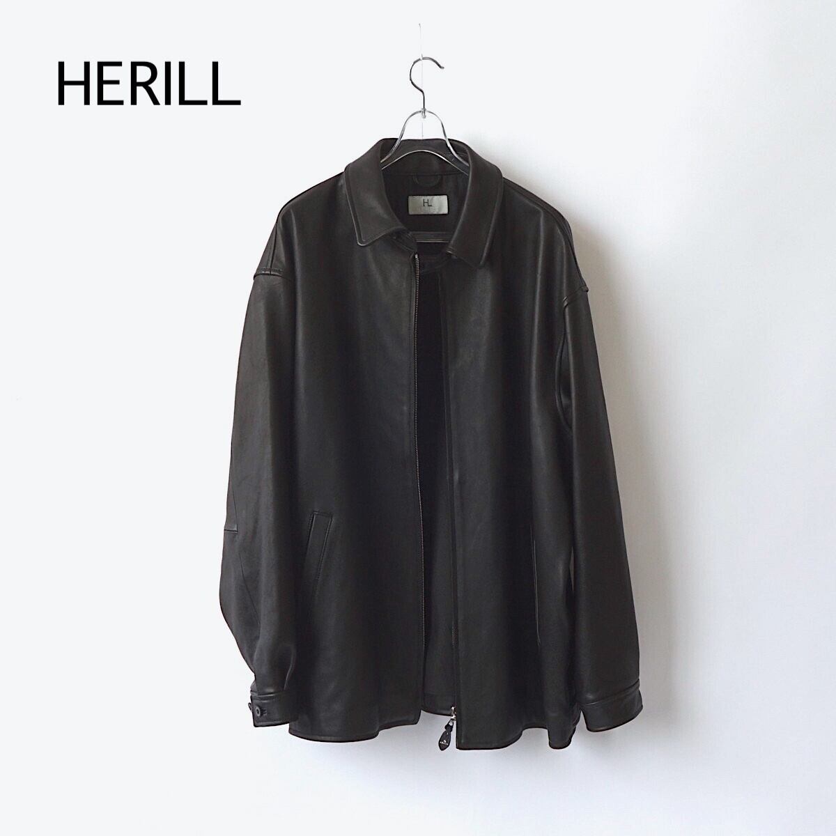 HERILL / ヘリル Lamb leather Jacket ブラック 1 HERILL / ヘリル Lamb leather Jacket ブラック 1