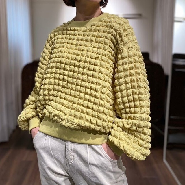 popcoan crew knit yellow