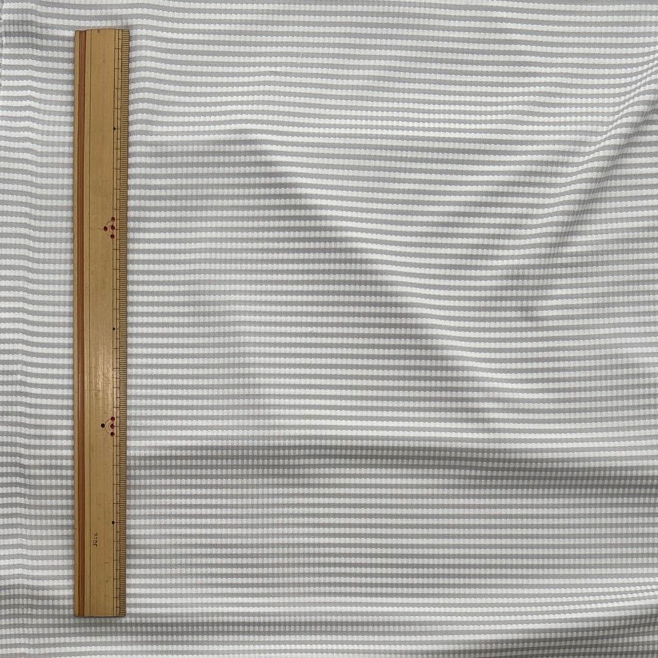 ★NY088◆2.9m◆SALE◆ポリエステル100%ジャージニット生地◆ボーダー調★ホワイト×グレー