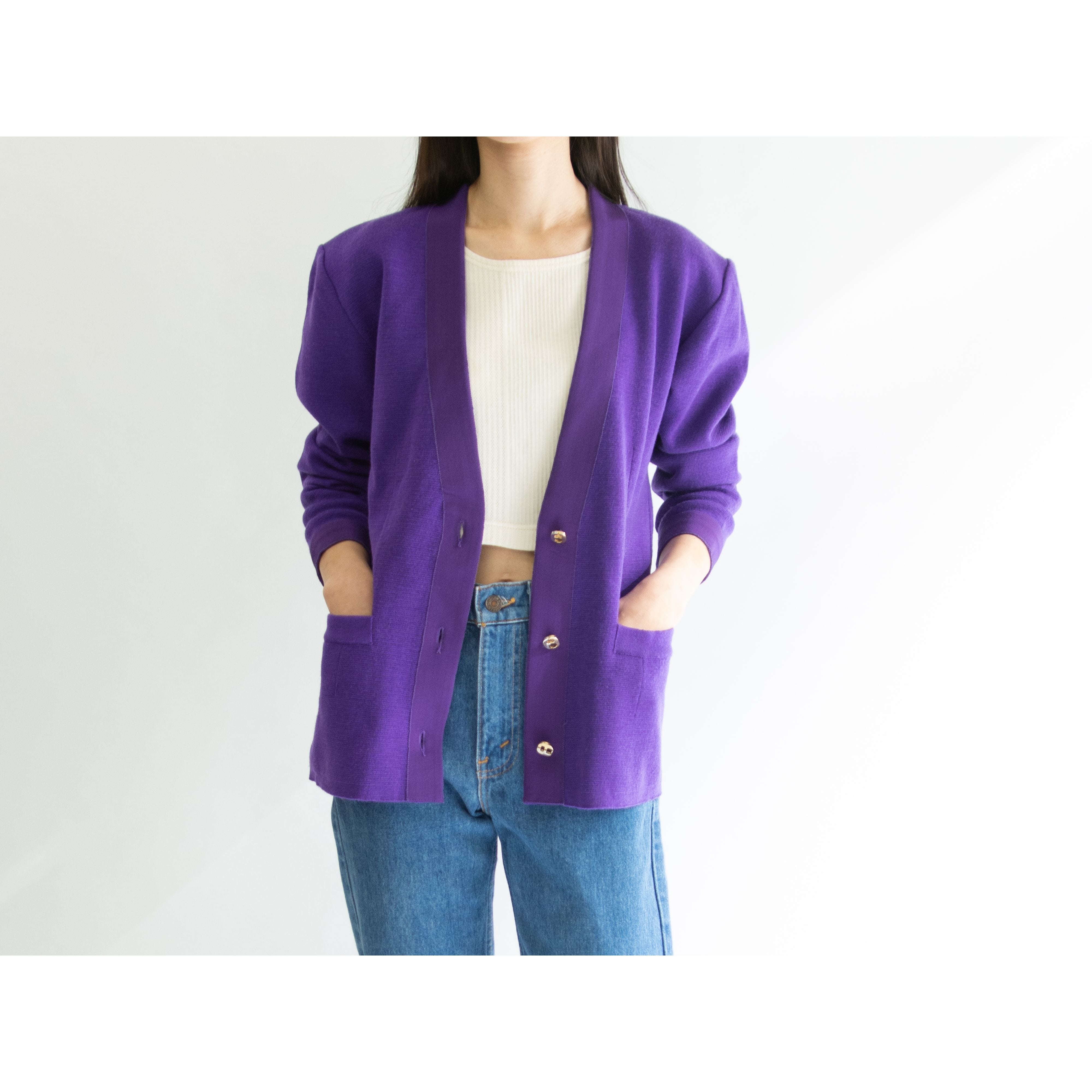 Salvatore Ferragamo】Made in Italy 100% Wool Knit Cardigan