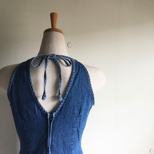 90s Denim sleeve less tunic