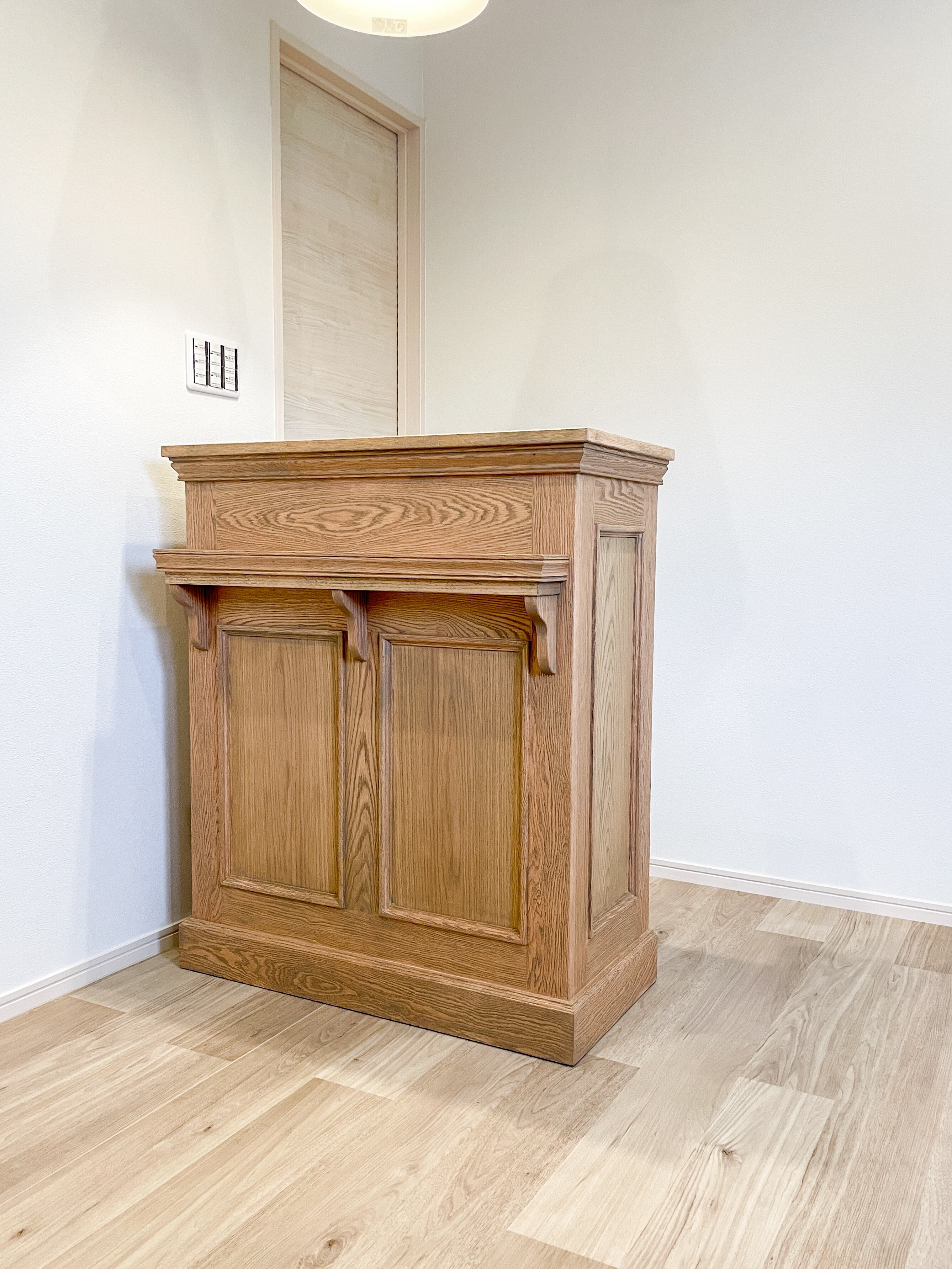 オーダーメイドアンティーク調レジカウンター121 （美容室向けミニ