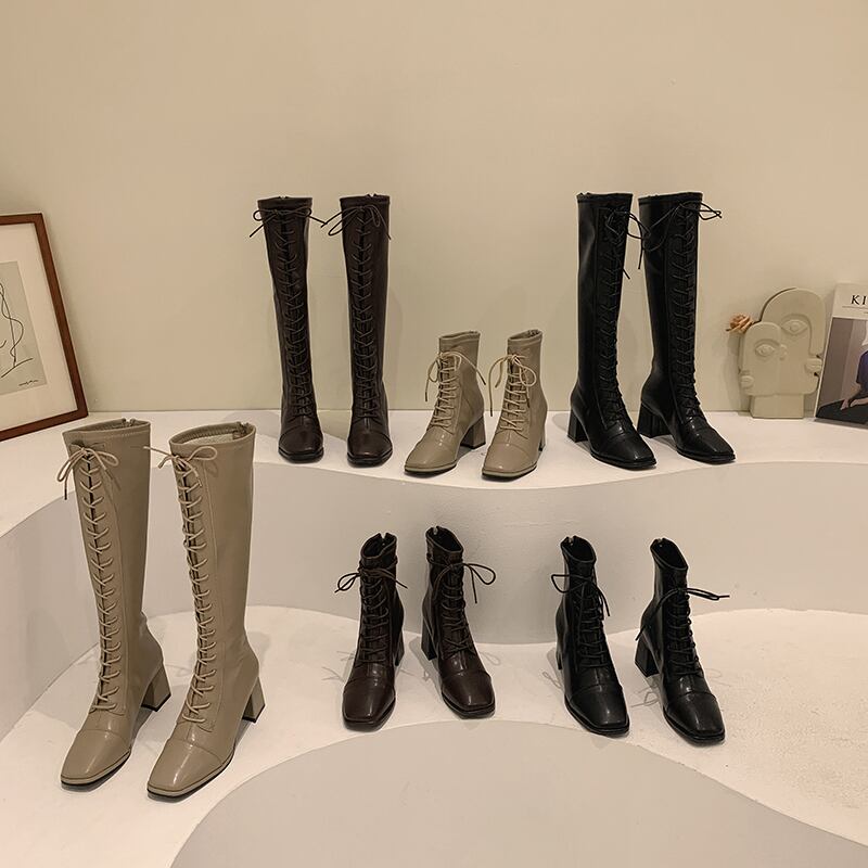 ブーツ薄手ウィンターレッドブラック 靴 シューズ 冬物 フェイクシューズ1344112689