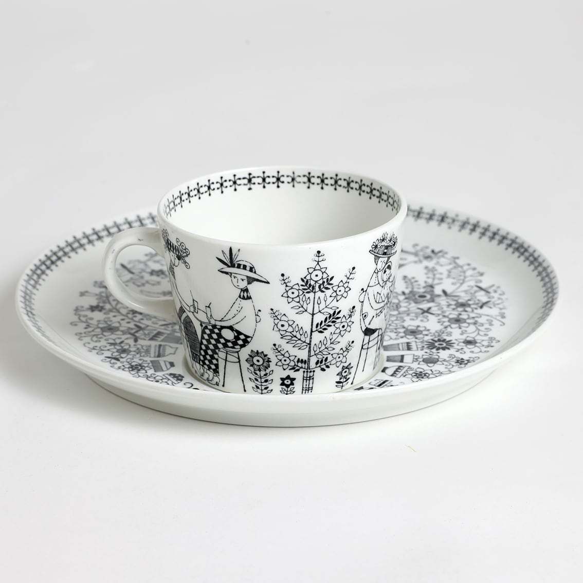 【ピカピカの未使用品】ARABIA コラーリ カップ&ソーサー　② ビンテージ北欧食器/ARABIA/アラビア/Taika /タイッカ/コーヒーカップ