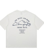 バックプリントボックスシルエット半袖Tシャツ S0043