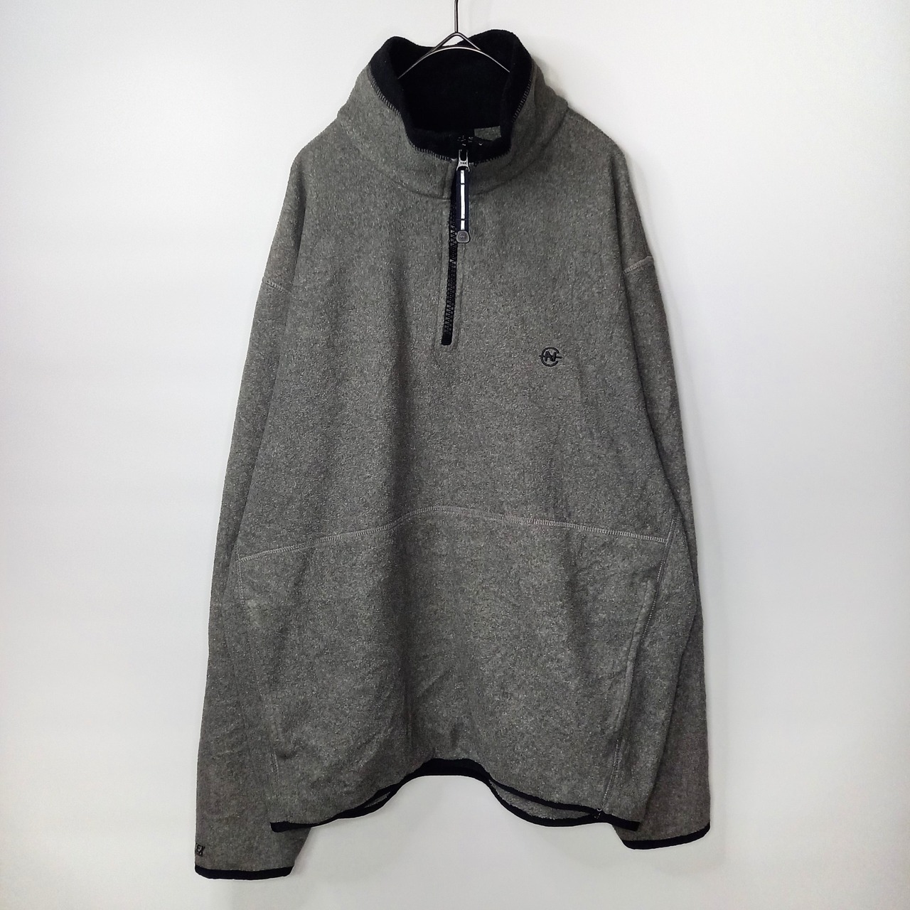 00s　ノーティカ　スタンドカラー　ハーフジップ　フリース　プルオーバー　裏起毛