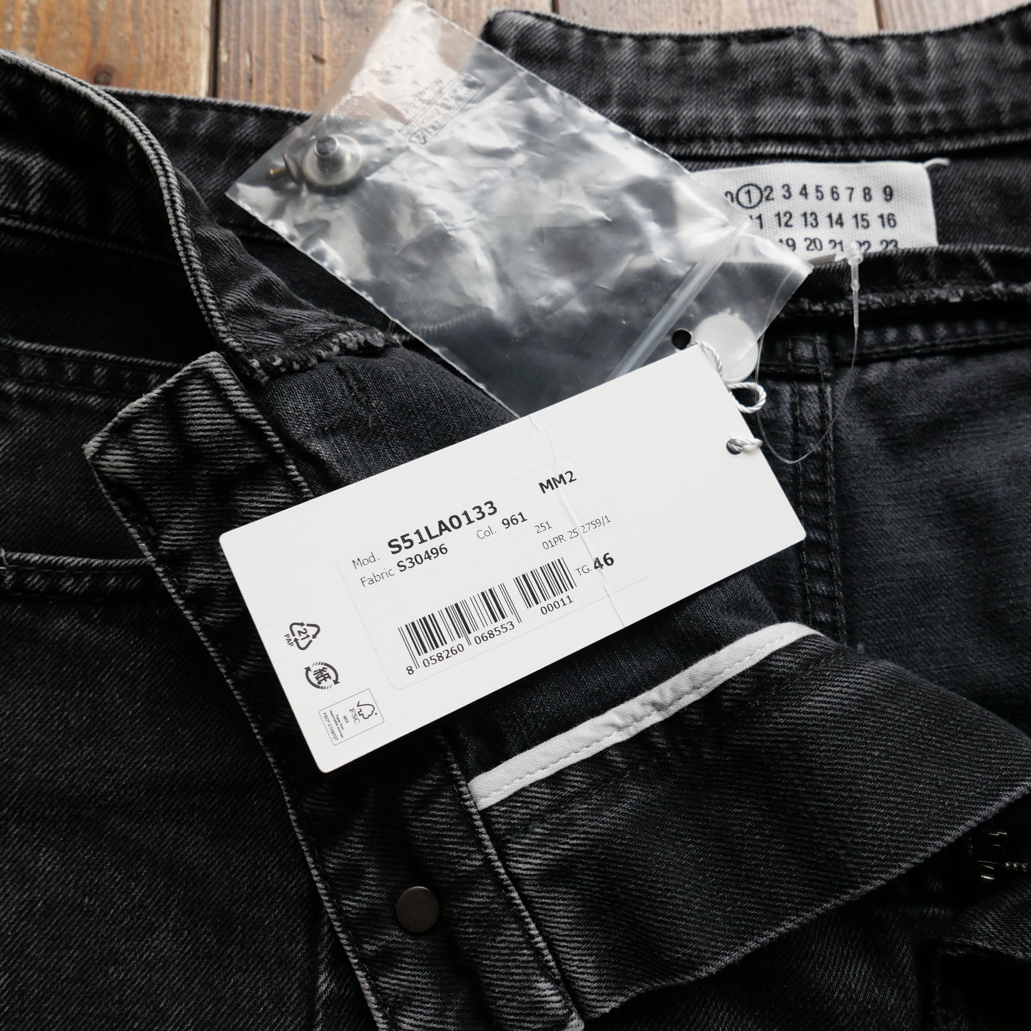 Maison Margiela 25SS BLACK DENIM PANTS | safarionline