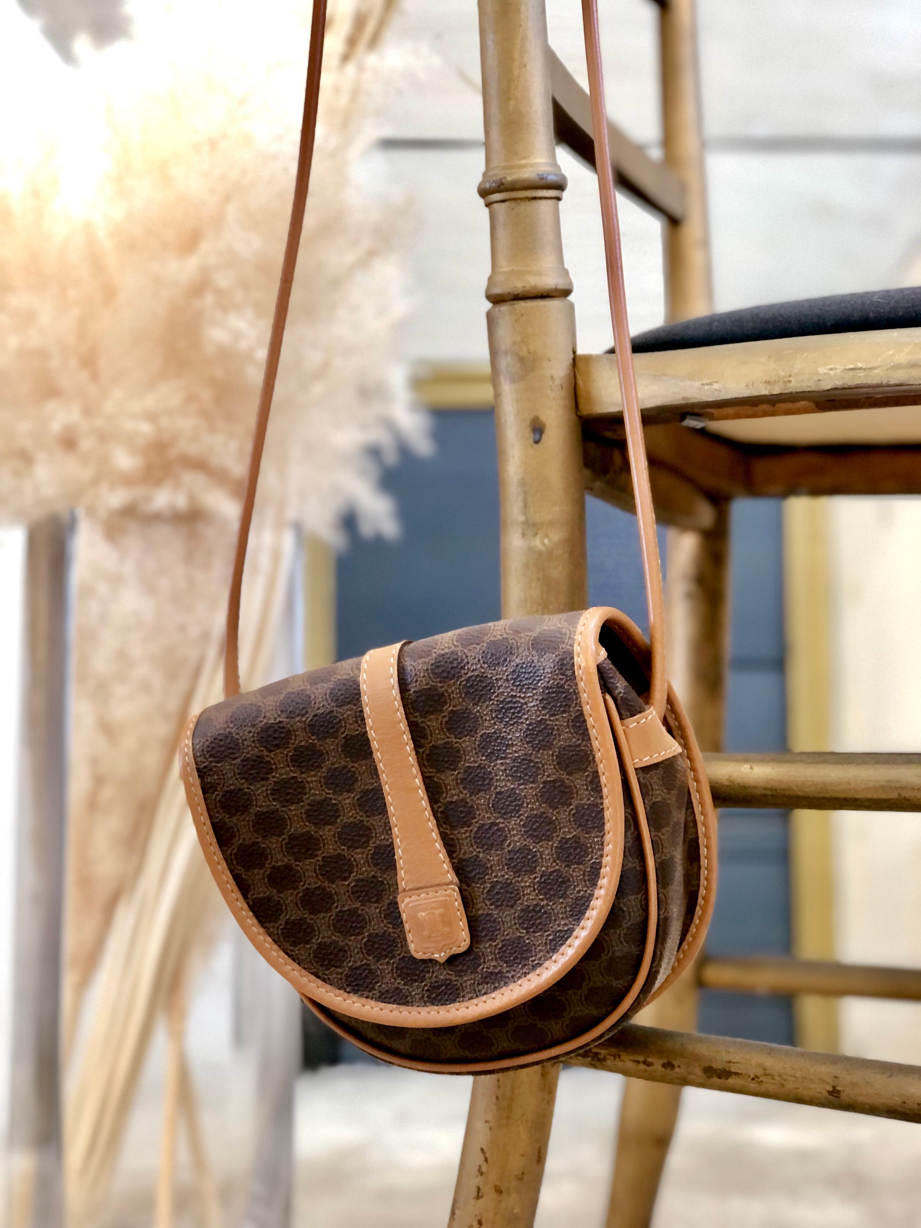 極 美品 CELINE セリーヌ ヴィンテージ マカダム ブラゾン リング 金具