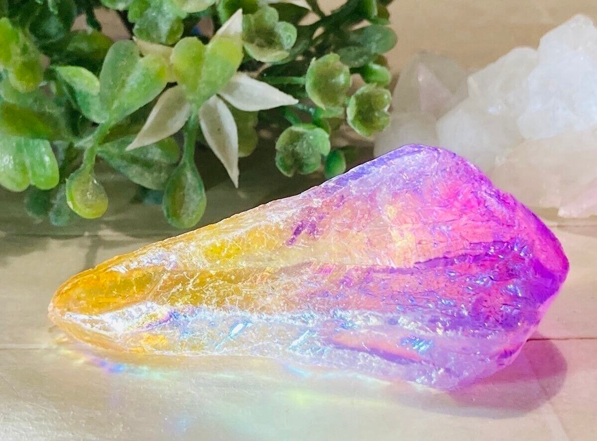 天地創造✨ アンフィボールインクォーツ タンブル 原石 ポリッシュ