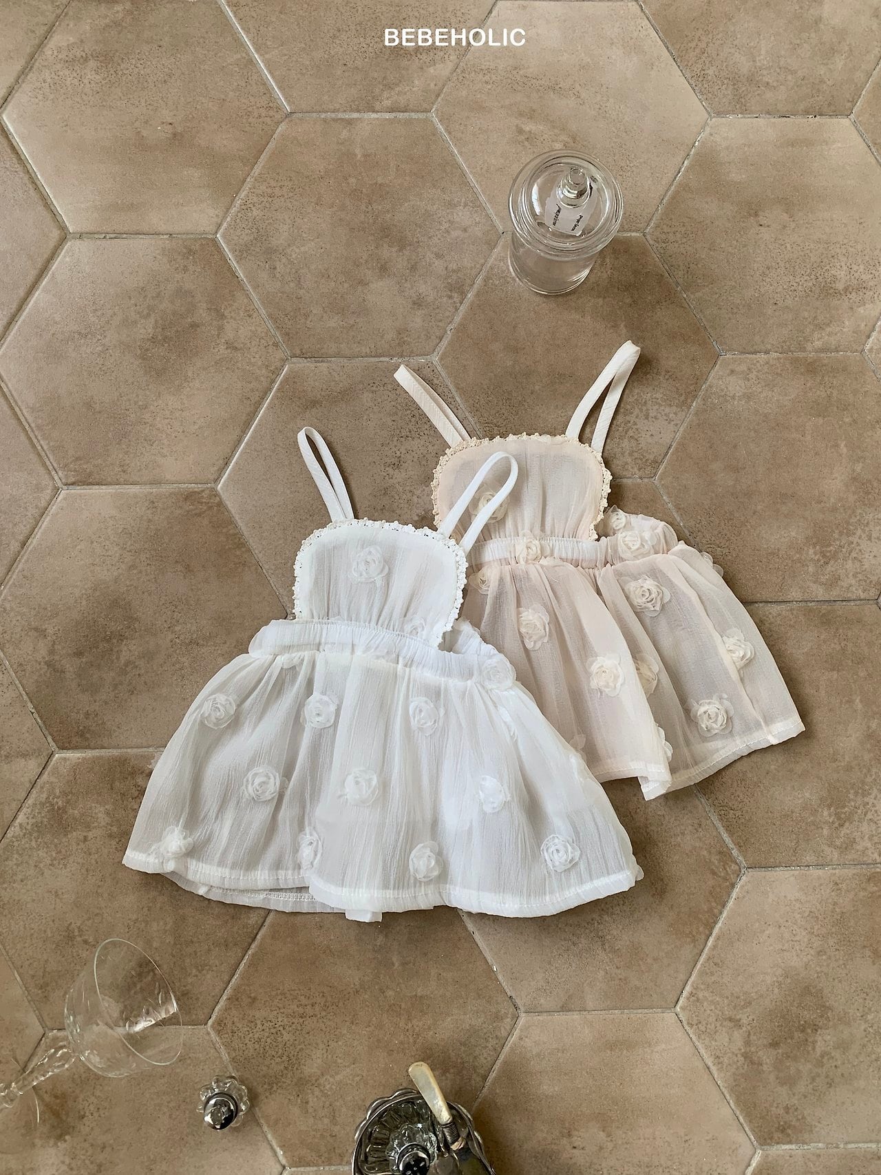 rose apron skirt【bebeholic】※予約商品発送予定