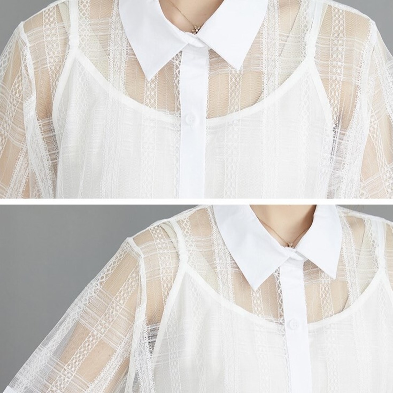 Lace Sheer Dress / レース シアー ロング ワンピース