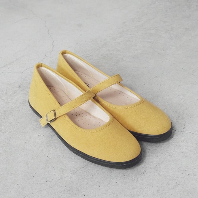 ストラップシューズ カナリヤイエロー | hanamikoji shoes - 花見小路