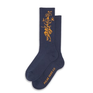 POLAR / EBOU RIB SOCKS TRAIBAL NAVY