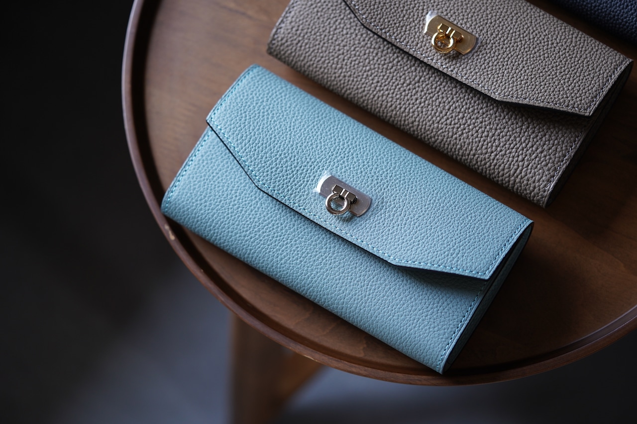 【受注生産品】ギャルソンウォレット スカイ