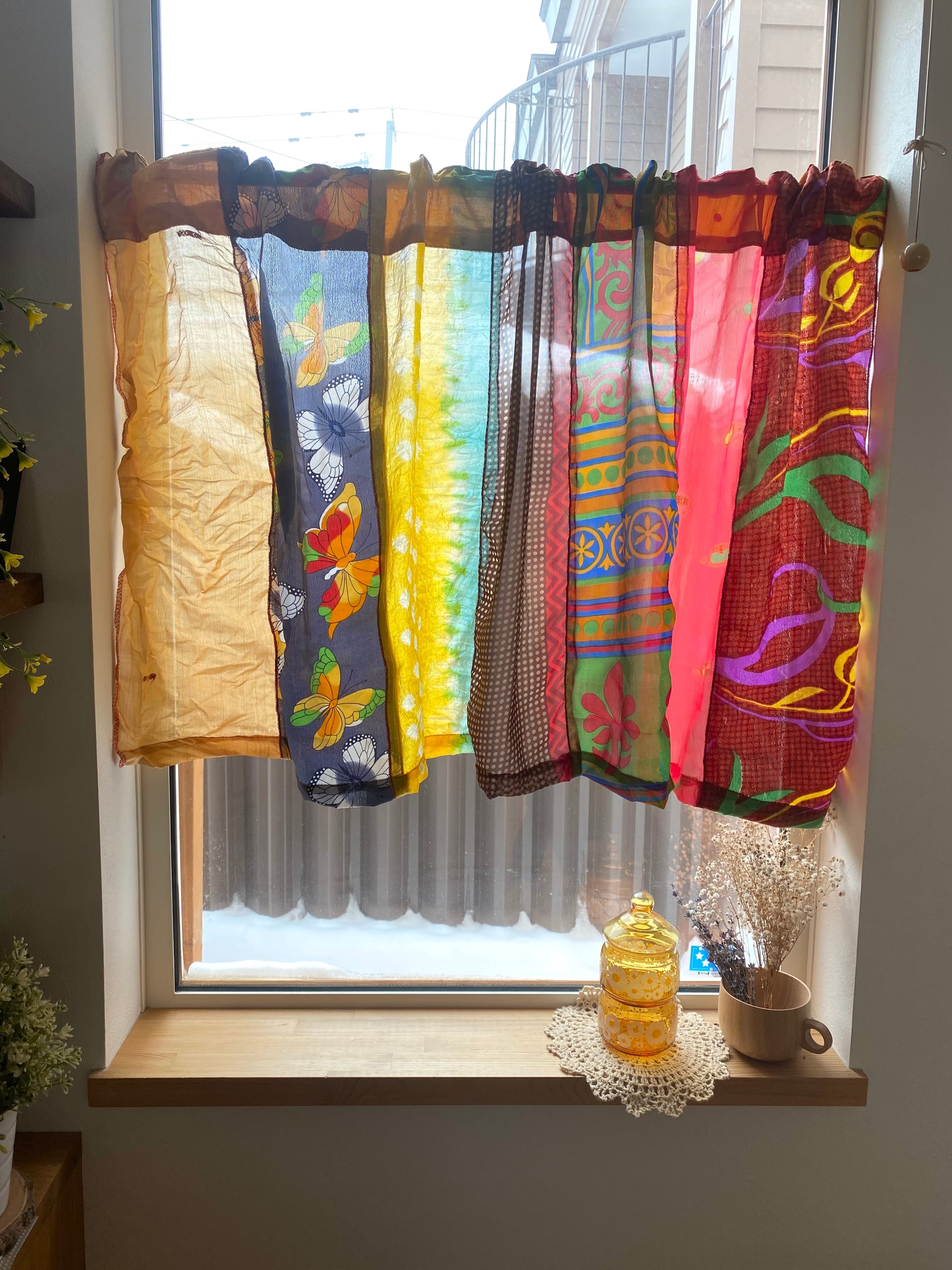 ヴィンテージサリーパッチワークカーテン/CAAPA