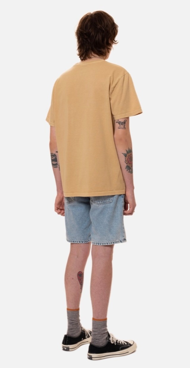 Nudie jeans ヌーディージーンズ  2023 summer collection Roy Every Mountain Faded Sun  プリントTシャツ