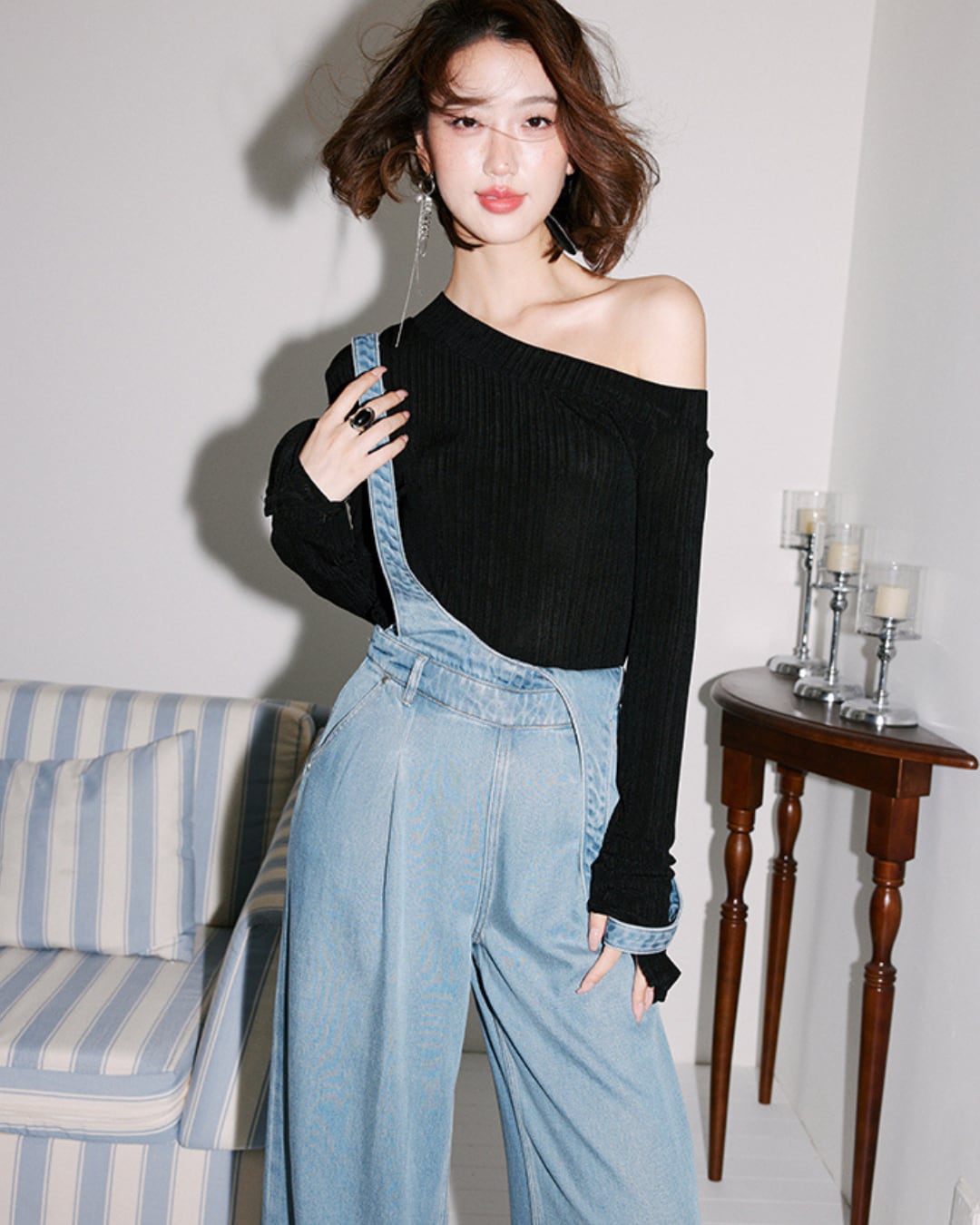 アシンメトリーネックトップス S25532